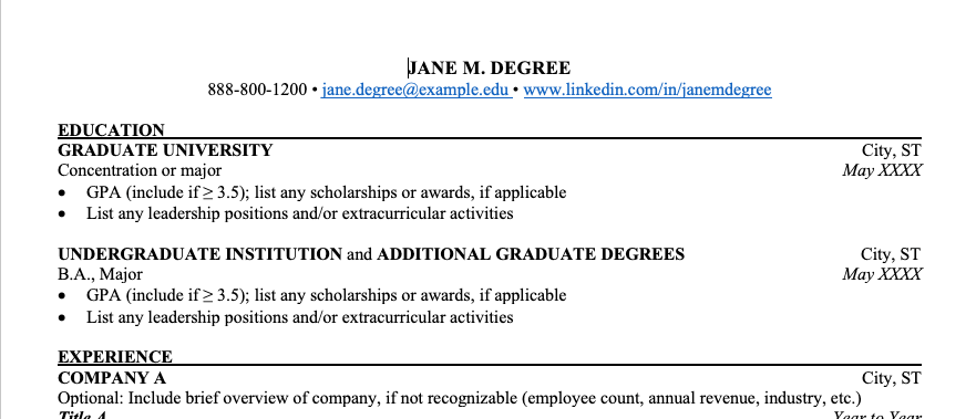resume review